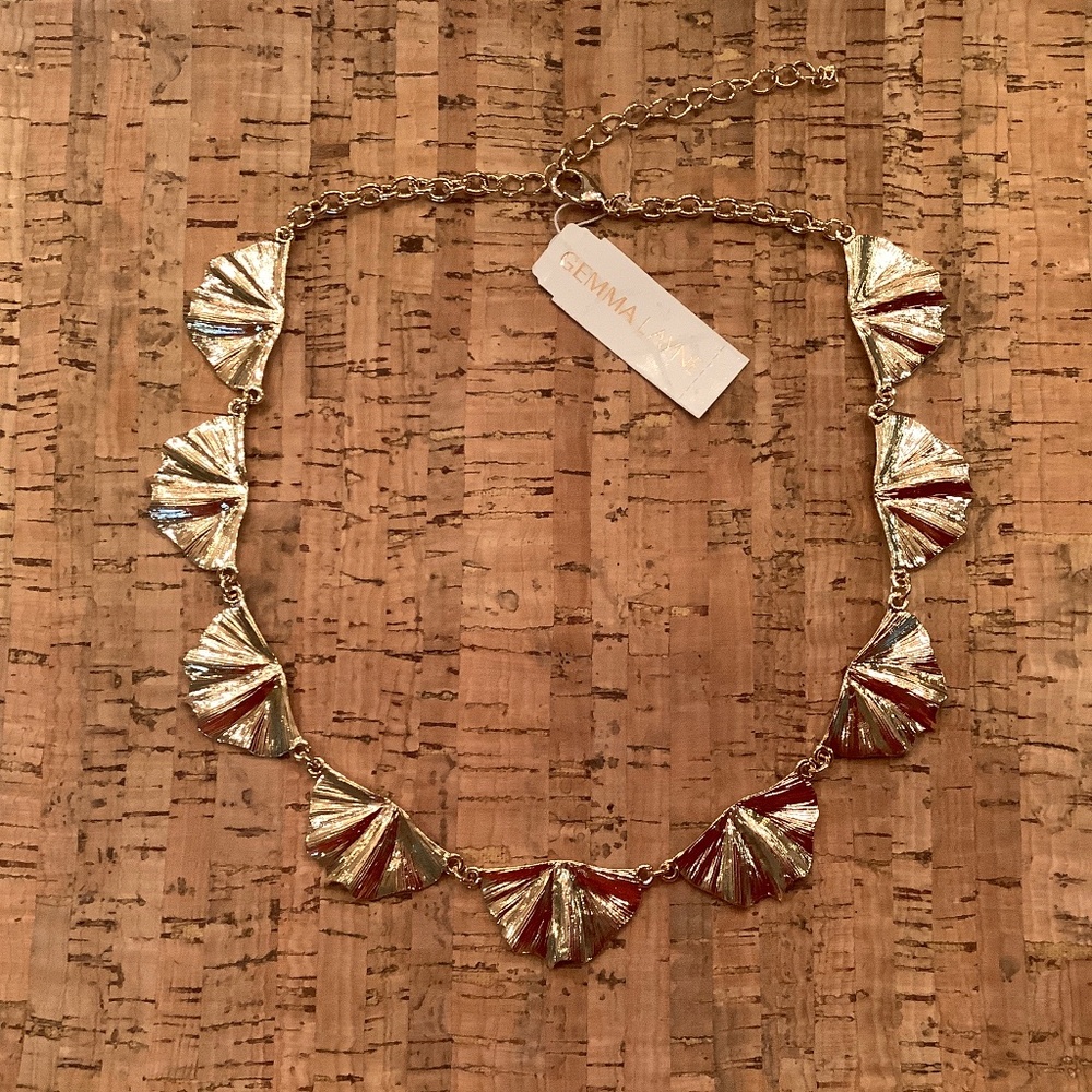 Gold Fan Necklace